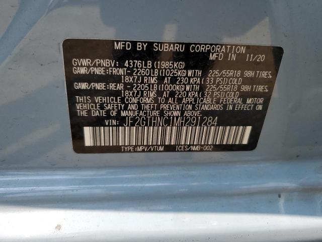 2021 SUBARU CROSSTREK JF2GTHNC1MH291284