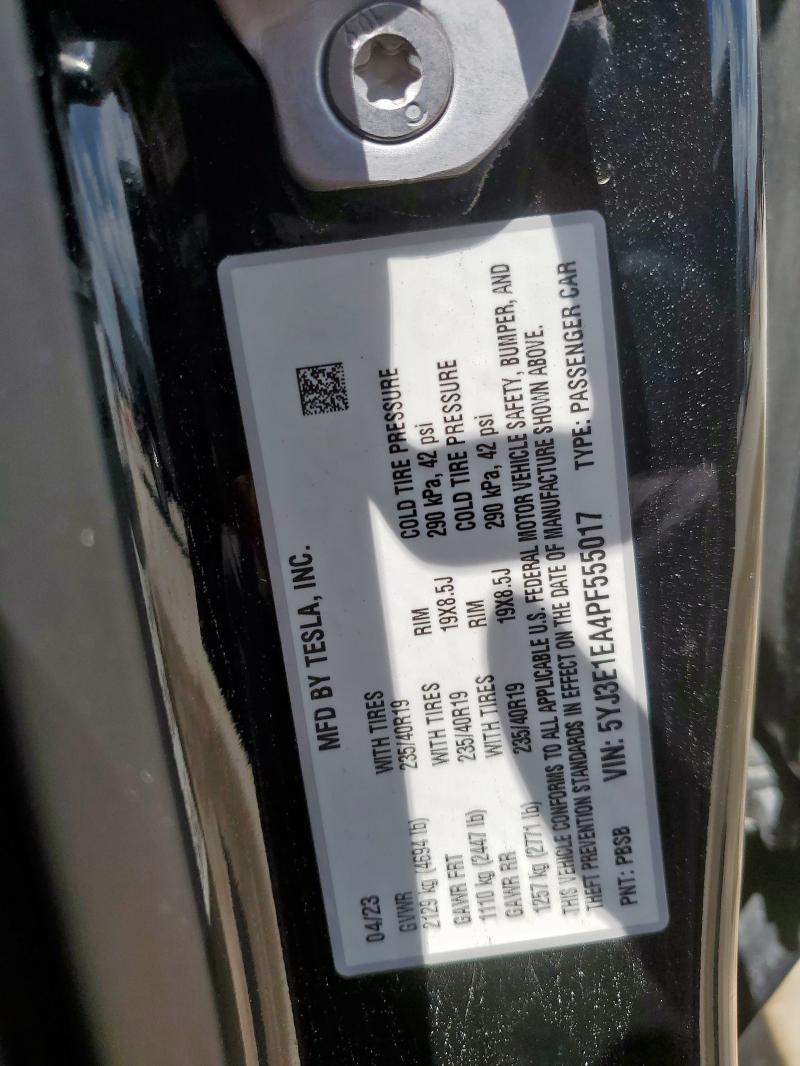 2023 TESLA MODEL 3 - 5YJ3E1EA4PF555017