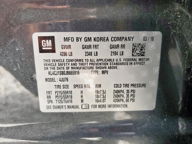 2018 BUICK ENCORE SPO KL4CJ1SB0JB665916