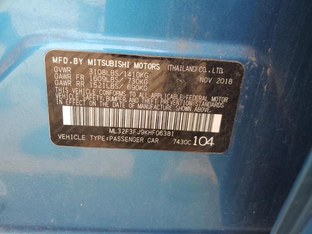 2019 MITSUBISHI MIRAGE G4 - ML32F3FJ9KHF06381