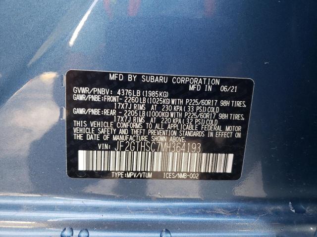 2021 SUBARU CROSSTREK - JF2GTHSC7MH364193