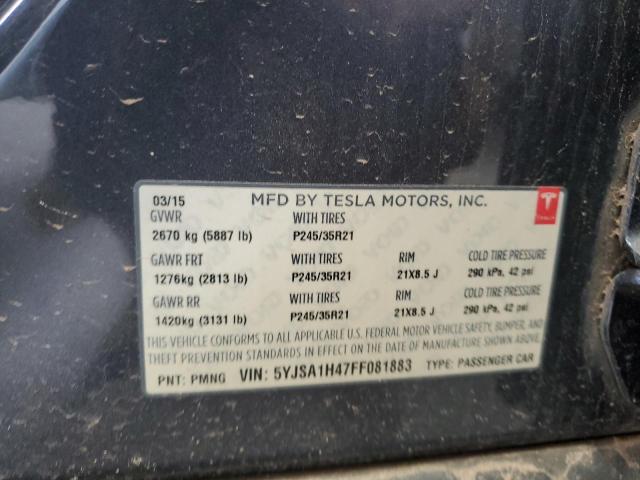 2015 TESLA MODEL S P8 5YJSA1H47FF081883