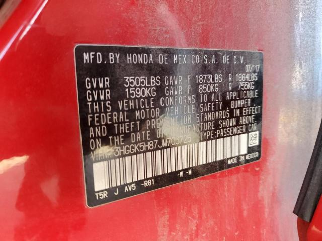 2018 HONDA FIT EX 3HGGK5H87JM703725