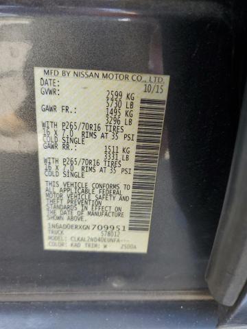 2016 NISSAN FRONTIER S - 1N6AD0ERXGN709951