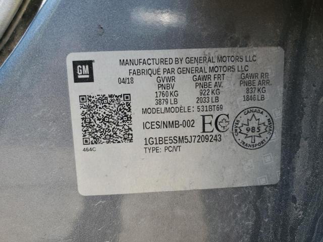 2018 CHEVROLET CRUZE LT - 1G1BE5SM5J7209243