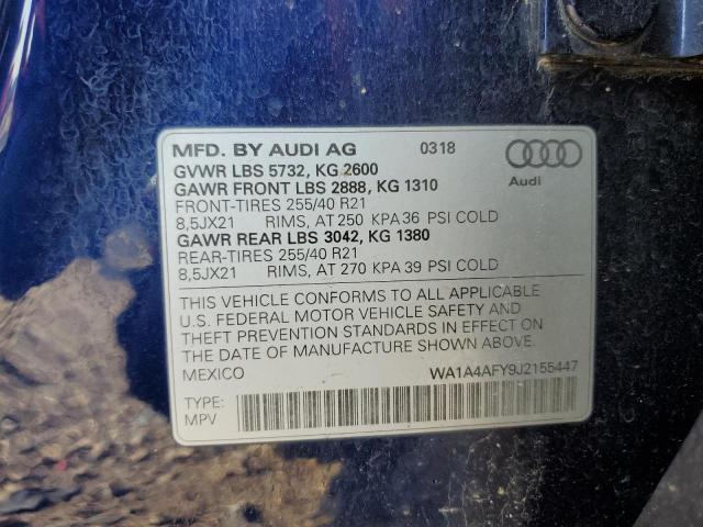 2018 AUDI SQ5 PREMIU WA1A4AFY9J2155447