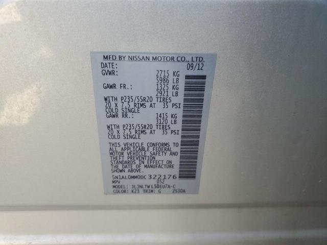 2013 INFINITI JX35 - 5N1AL0MM0DC322176