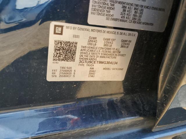 2021 GMC SIERRA K15 - 3GTU9CET9MG304134