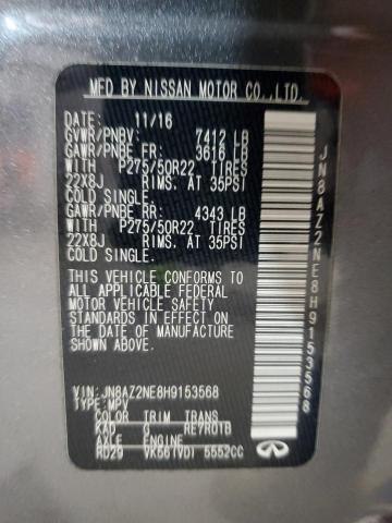 2017 INFINITI QX80 BASE JN8AZ2NE8H9153568