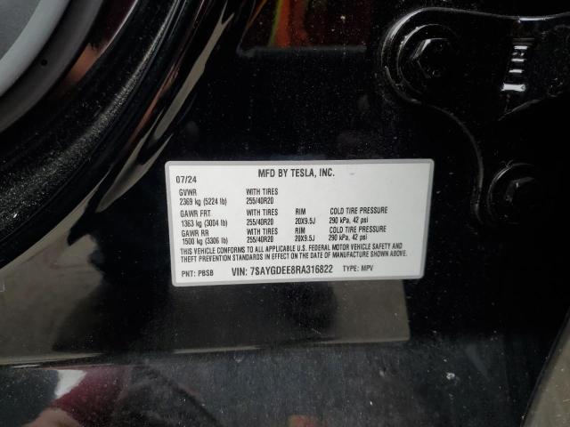 2024 TESLA MODEL Y 7SAYGDEE8RA316822