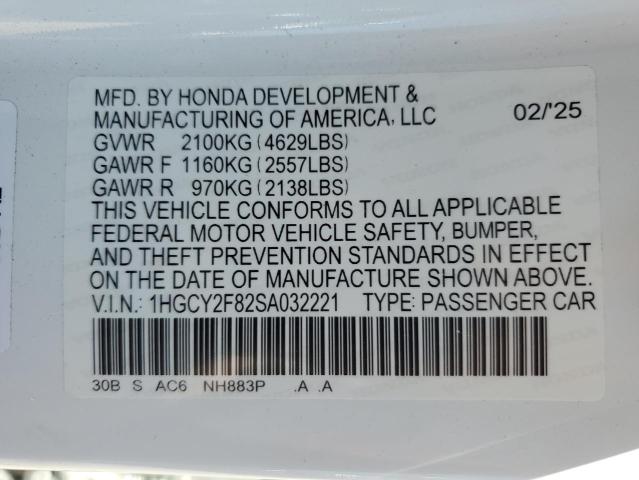 2025 HONDA ACCORD TOU - 1HGCY2F82SA032221
