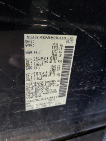 2017 NISSAN MURANO S - 5N1AZ2MG1HN149931