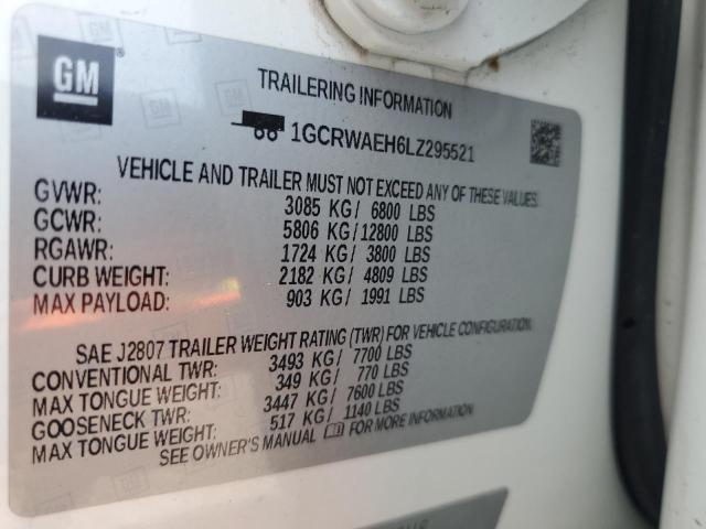 2020 CHEVROLET SILVERADO C1500 1GCRWAEH6LZ295521
