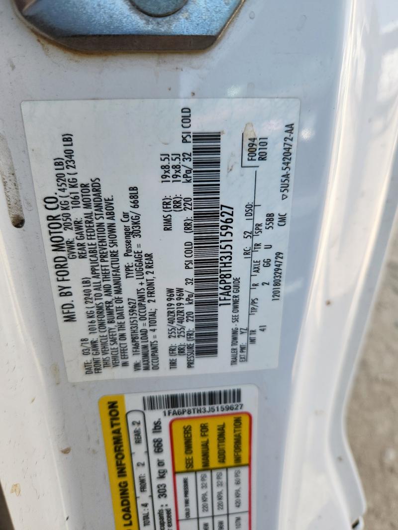 2018 FORD MUSTANG 1FA6P8TH3J5159627