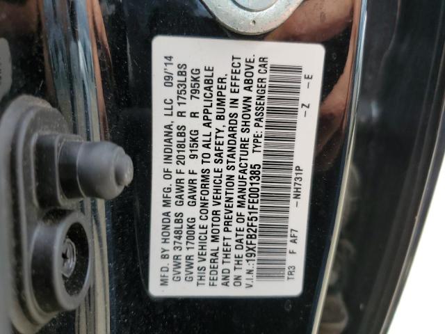 2015 HONDA CIVIC LX 19XFB2F51FE001385