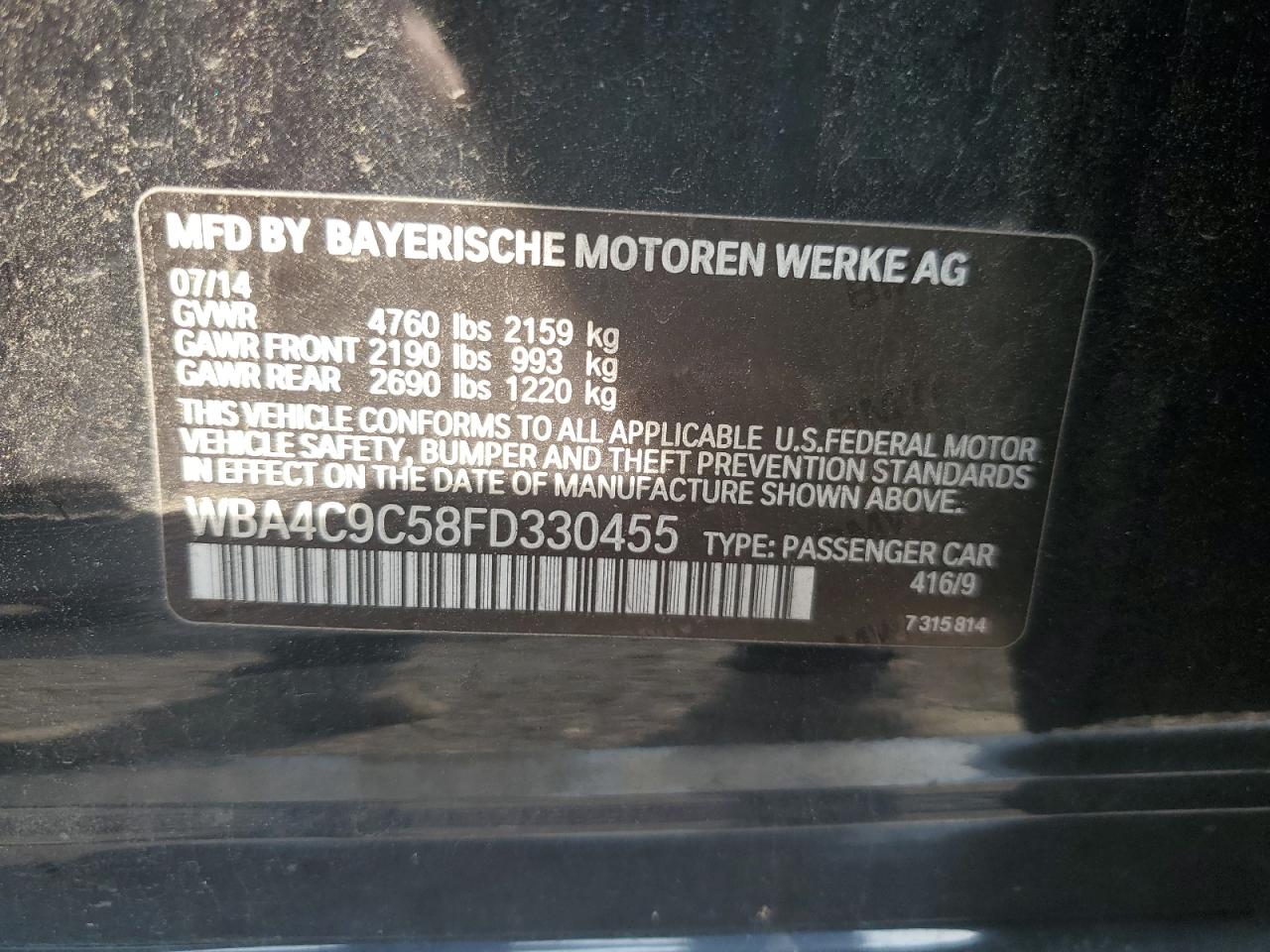 BMW 4 SERIES XI GRAN COUPE SULEV