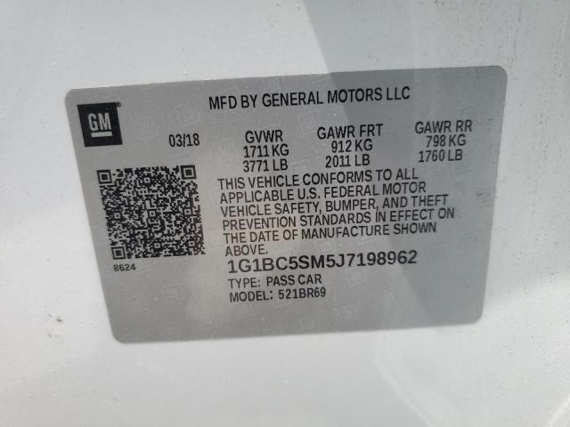 2018 CHEVROLET CRUZE LS - 1G1BC5SM5J7198962