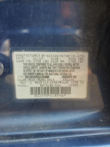 2018 NISSAN VERSA S - 3N1CN7APXJL837669