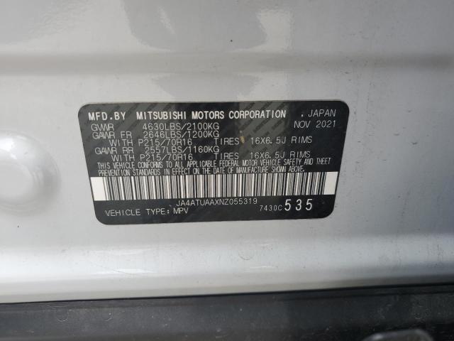 2022 MITSUBISHI ECLIPSE CR JA4ATUAAXNZ055319