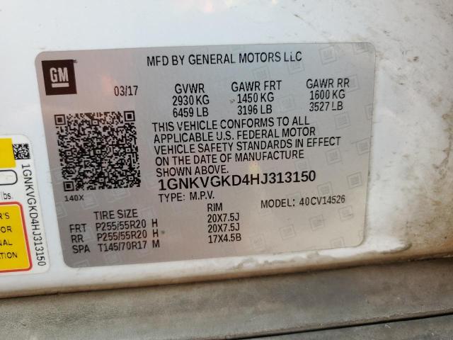 2017 CHEVROLET TRAVERSE L - 1GNKVGKD4HJ313150