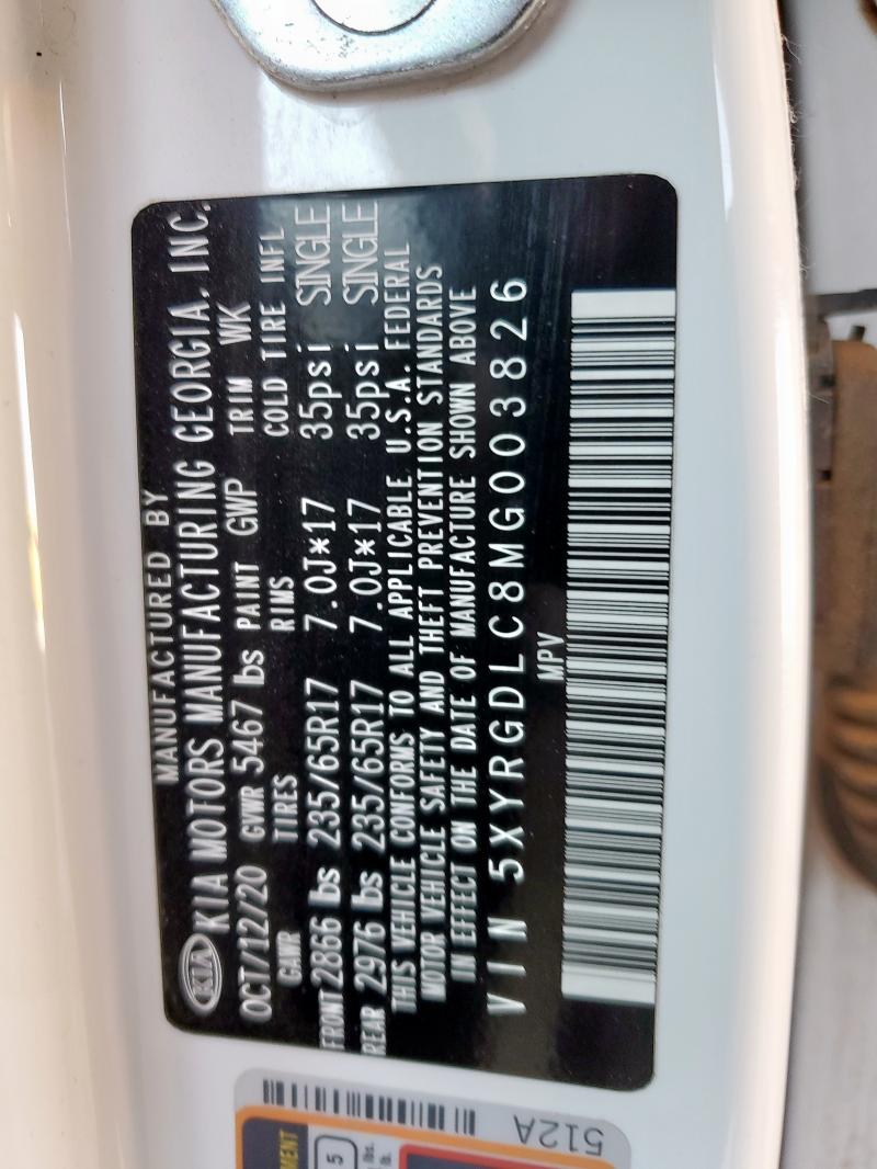 2021 KIA SORENTO LX 5XYRGDLC8MG003826