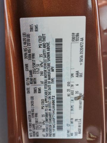 2017 FORD ESCAPE S 1FMCU0F71HUA98672