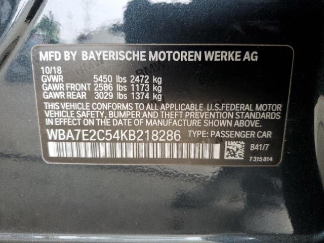 2019 BMW 740 I - WBA7E2C54KB218286