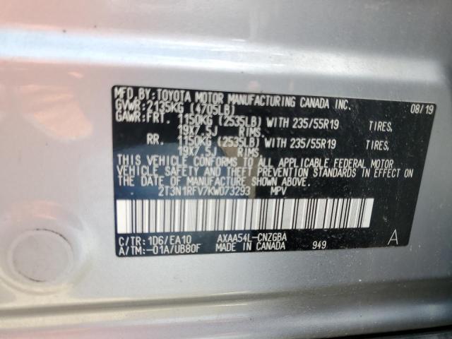 2019 TOYOTA RAV4 LIMITED 2T3N1RFV7KW073293