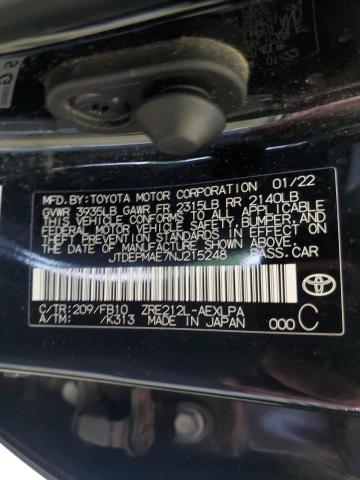 2022 TOYOTA COROLLA LE JTDEPMAE7NJ215248