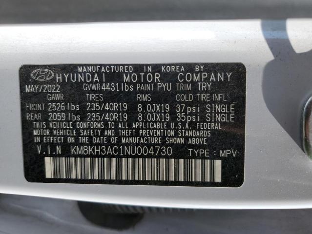 2022 HYUNDAI KONA N BAS KM8KH3AC1NU004730