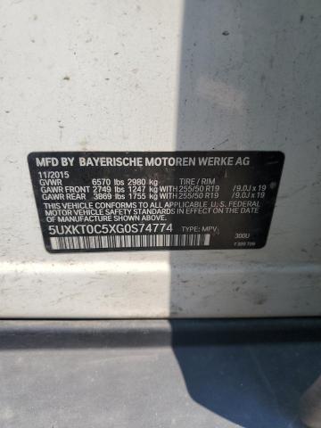 2016 BMW X5 XDR40E 5UXKT0C5XG0S74774