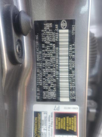 2017 TOYOTA CAMRY LE - 4T1BF1FK3HU360336
