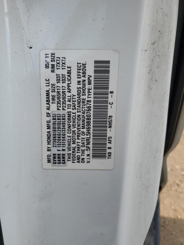 Lot #3284952921 2011 HONDA ODYSSEY EX