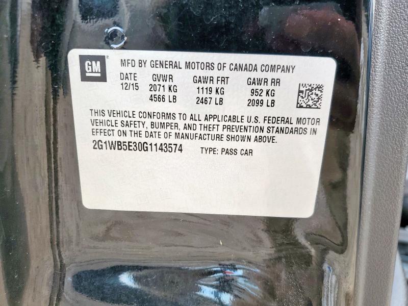 2016 CHEVROLET IMPALA LIM 2G1WB5E30G1143574