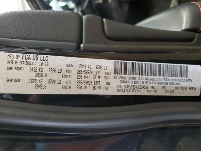 2017 JEEP GRAND CHER - 1C4RJFBG4HC694526
