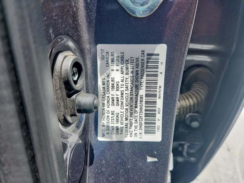 2017 HONDA CIVIC EX 2HGFC2F73HH578085