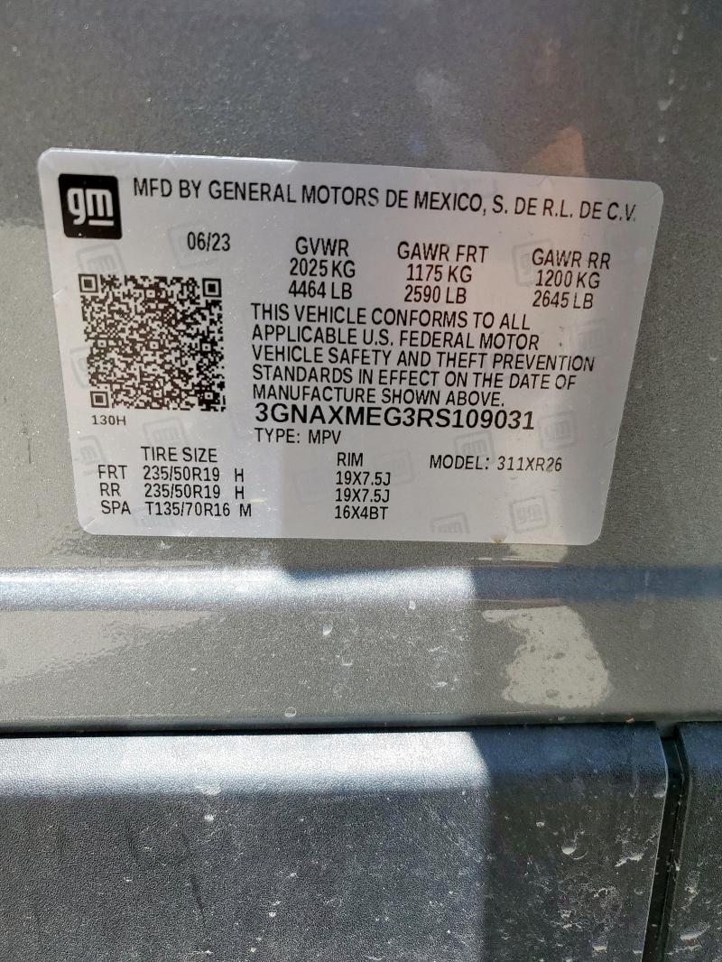 2024 CHEVROLET EQUINOX RS 3GNAXMEG3RS109031
