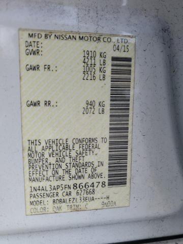 2015 NISSAN ALTIMA 2.5 - 1N4AL3AP5FN866478