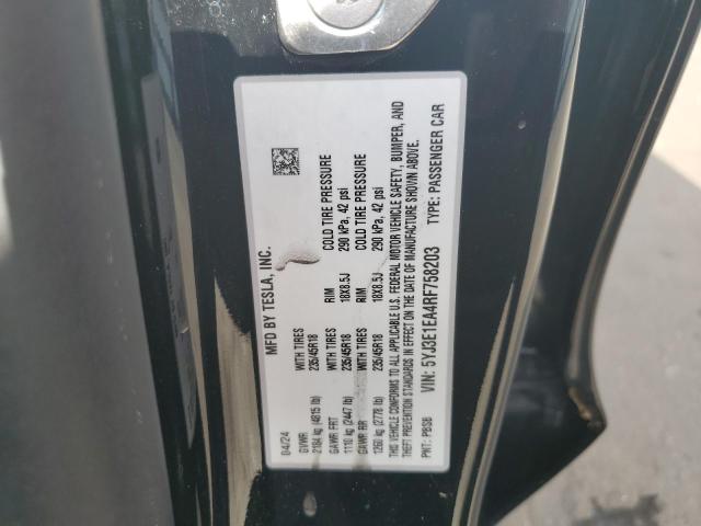 2024 TESLA MODEL 3 5YJ3E1EA4RF758203