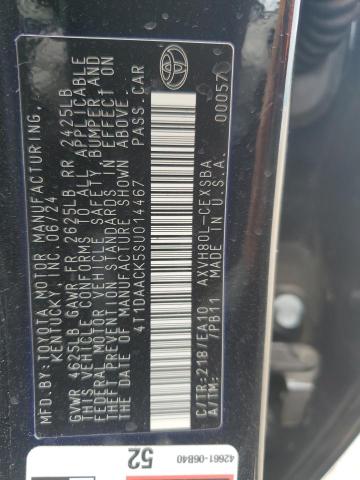 2025 TOYOTA CAMRY - 4T1DAACK5SU014467
