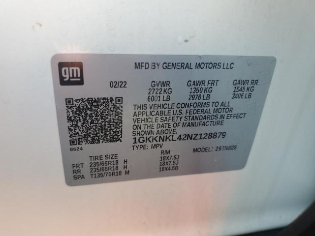 2022 GMC ACADIA SLE 1GKKNKL42NZ128879