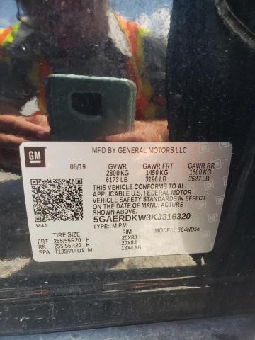 2019 BUICK ENCLAVE AV 5GAERDKW3KJ316320