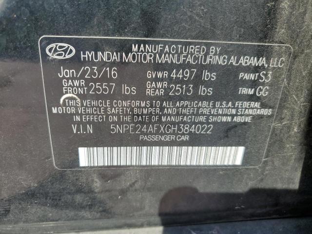 2016 HYUNDAI SONATA SE - 5NPE24AFXGH384022