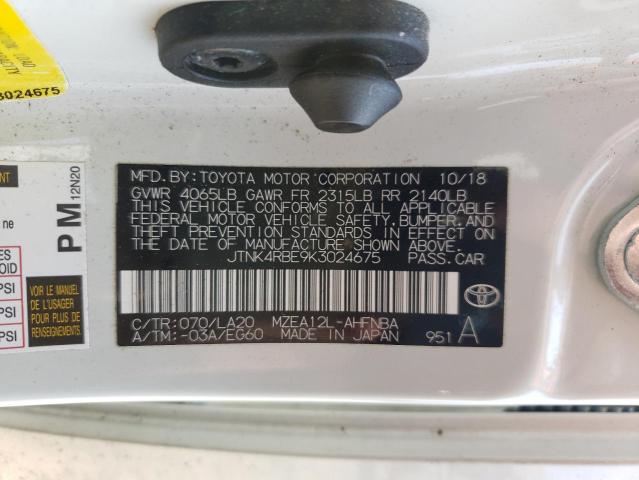 2019 TOYOTA COROLLA SE - JTNK4RBE9K3024675