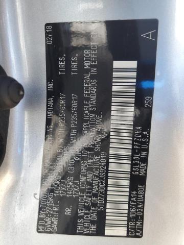 2018 TOYOTA SIENNA L 5TDZZ3DC2JS924019