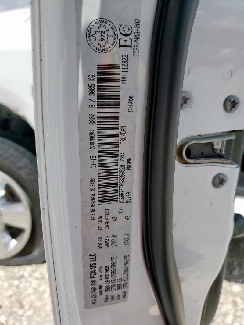 2016 RAM 1500 ST 1C6RR7FT0GS206528