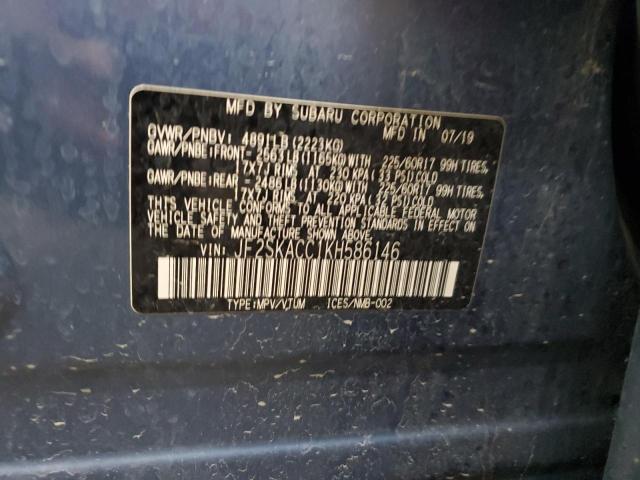 2019 SUBARU FORESTER JF2SKACC1KH586146