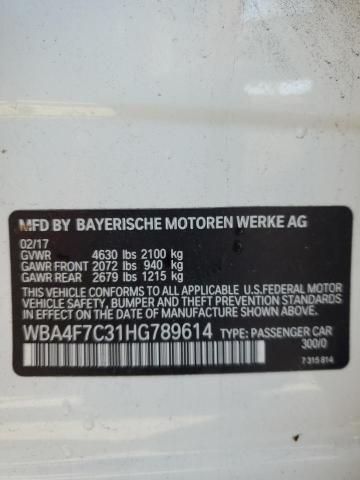 2017 BMW 430I GRAN WBA4F7C31HG789614