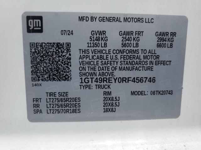 2024 GMC SIERRA K25 1GT49REY0RF456746