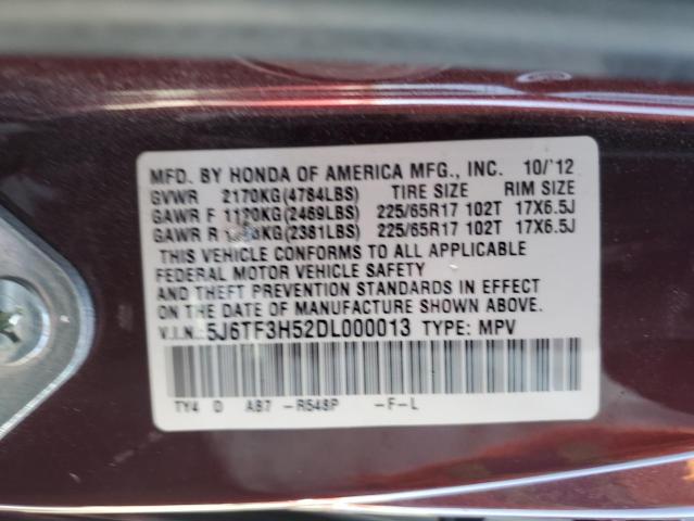 2013 HONDA CROSSTOUR - 5J6TF3H52DL000013